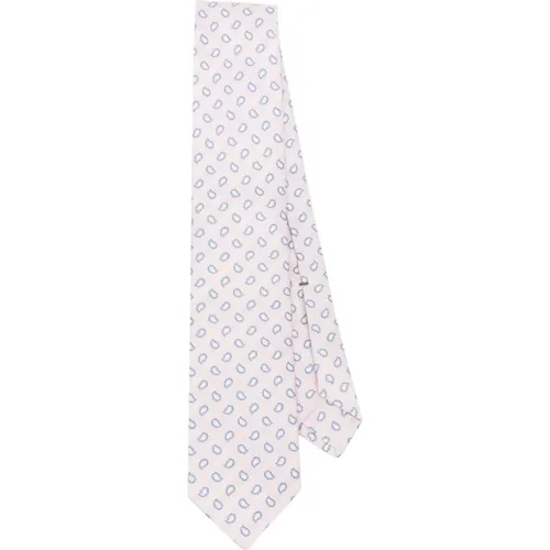 Pink Silk Paisley Embroidered Tie , male, Sizes: ONE SIZE - Borrelli - Modalova
