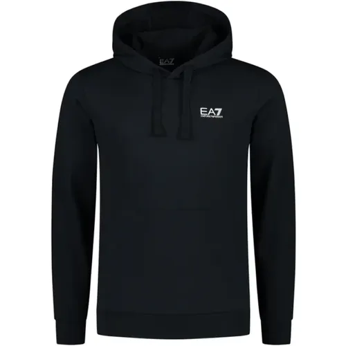 EA7 Core Identity Hoodie for Men, Dark , male, Sizes: M, S, XL - Emporio Armani - Modalova