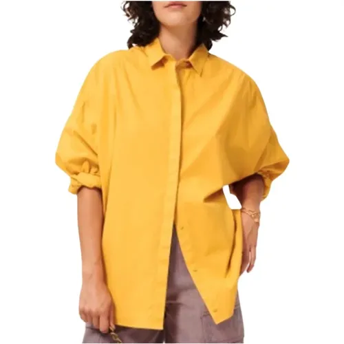 Gelbes Loose Fit Fuji Shirt , Damen, Größe: XS - Sessun - Modalova