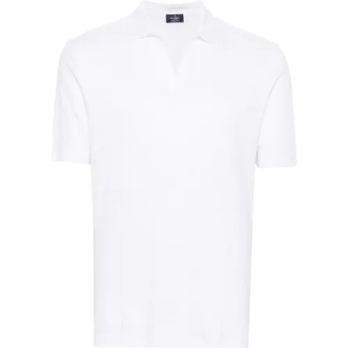Leinen Polo Shirt Hergestellt in Italien , Herren, Größe: 2XL - Barba - Modalova