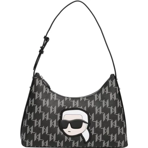 Monogram Hobo Bag with Logo Pattern , female, Sizes: ONE SIZE - Karl Lagerfeld - Modalova