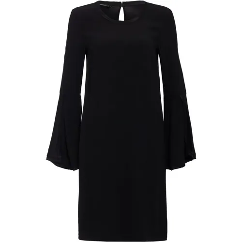 Schwarzes Kleid mit Flare-Ärmeln , Damen, Größe: M - MARC AUREL - Modalova