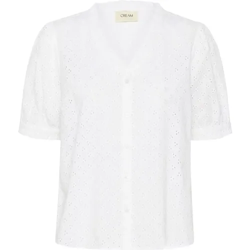 Embroidered Blouse Snow , female, Sizes: M, 2XL, S, 3XL, XL, XS, L - Cream - Modalova