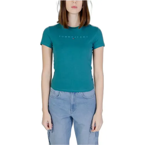 T-Shirts , Damen, Größe: M - Tommy Jeans - Modalova