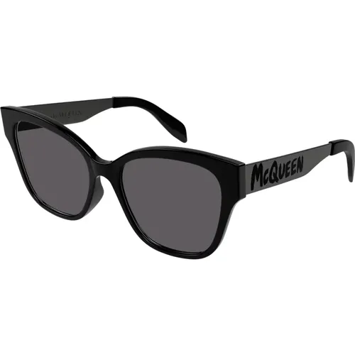 Schwarze/Graue Sonnenbrille,Stylische Sonnenbrille - alexander mcqueen - Modalova