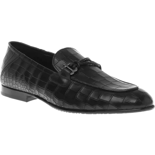Loafer in with crocodile print , male, Sizes: 7 UK, 6 UK, 9 UK - Baldinini - Modalova