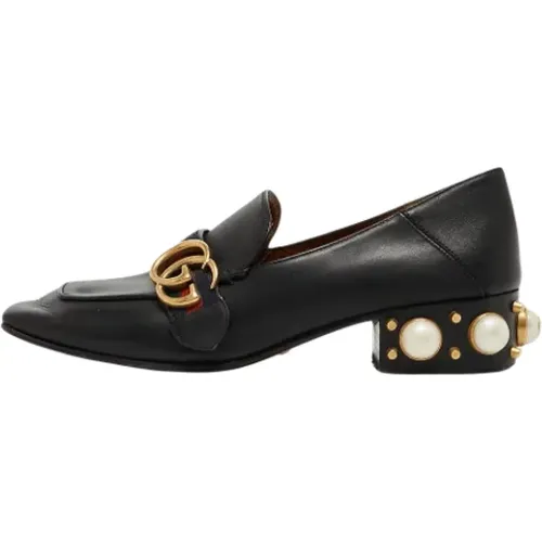 Pre-owned Leather heels , female, Sizes: 4 UK - Gucci Vintage - Modalova