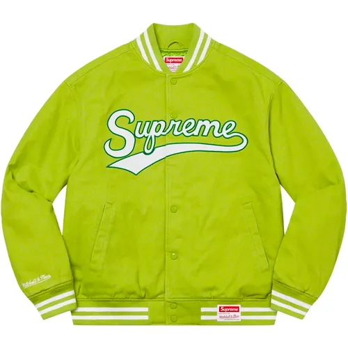 Grüne Twill Varsity Jacke Limitierte Auflage - Supreme - Modalova