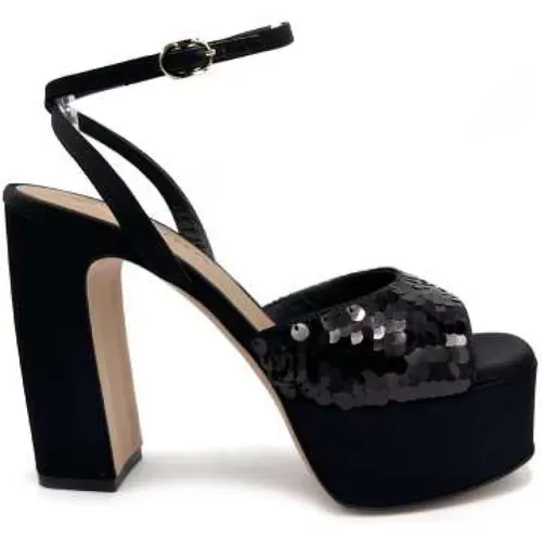 Satin Sequin Sandals , female, Sizes: 5 UK, 7 UK - Roberto Festa - Modalova