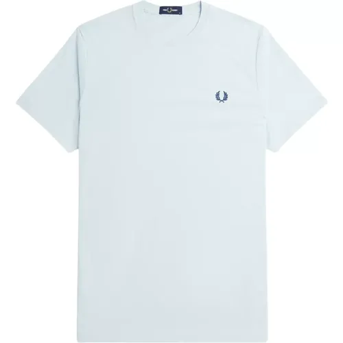 Cotton Logo T-Shirt Laurel Crown Print , male, Sizes: L, 2XL, XL, S, M - Fred Perry - Modalova