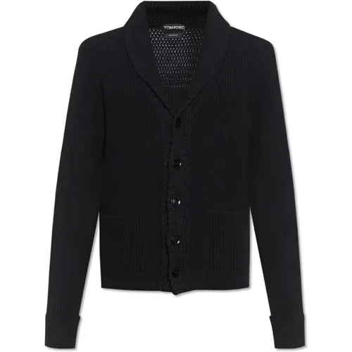 Cashmere Cardigan with Pockets , male, Sizes: L - Tom Ford - Modalova