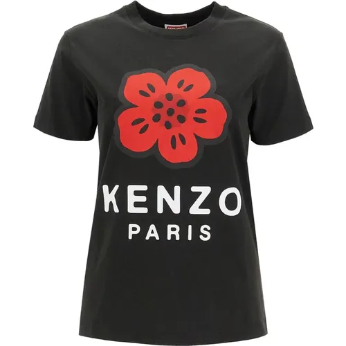 Boke Flower Print Crew Neck T-shirt , Damen, Größe: XS - Kenzo - Modalova