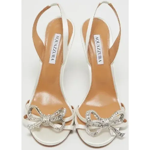 Pre-owned Satin sandals - Aquazzura Pre-owned - Modalova