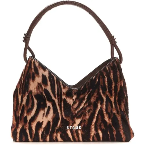 Leopard Shoulder Bag Elevate Style , female, Sizes: ONE SIZE - Staud - Modalova