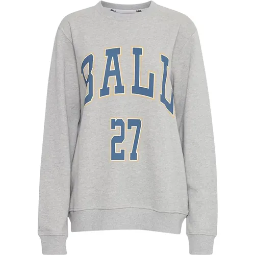 Grey Melange Sweatshirt R. Wills Style , female, Sizes: S, XS, 2XL - Ball - Modalova