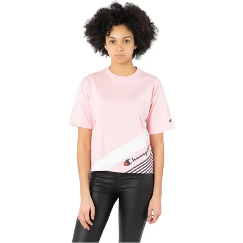 Kurzarm T-Shirt , Damen, Größe: M - Champion - Modalova