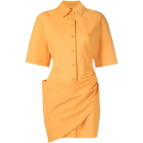 Tangerine Wickelhemdkleid , Damen, Größe: 2XS - Jacquemus - Modalova