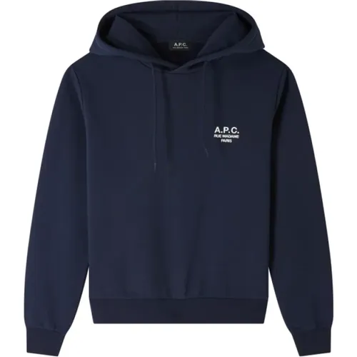 Navy Hoodie Rue Madame Paris Bestickt - A.P.C. - Modalova