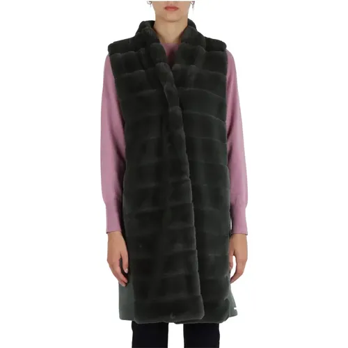 Faux Fur and Wool Vest , Damen, Größe: M - EMME DI MARELLA - Modalova