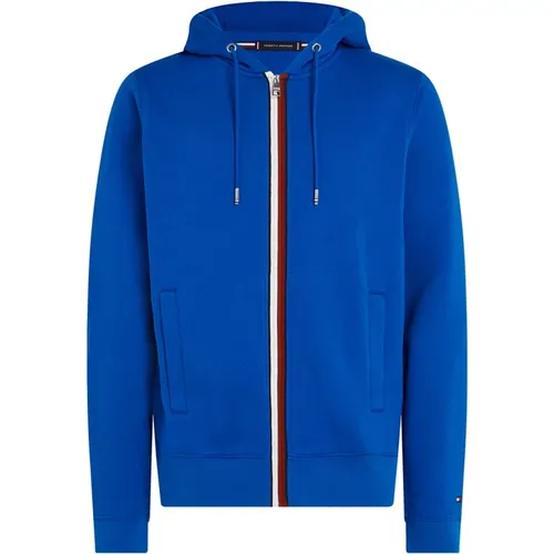 Global Stripe Zip Sweatshirt , Herren, Größe: XL - Tommy Hilfiger - Modalova