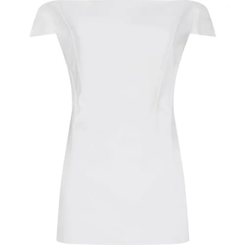 Asymmetric Sleeveless Top Cotton , female, Sizes: 2XS - Max Mara - Modalova