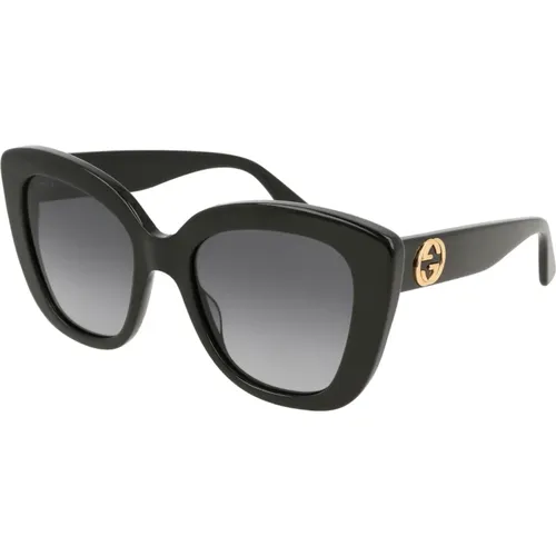 Damen Sonnenbrille Kissen Schwarz Glänzend - Gucci - Modalova