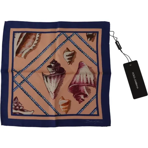 Printed Silk Square Scarf , male, Sizes: ONE SIZE - Dolce & Gabbana - Modalova