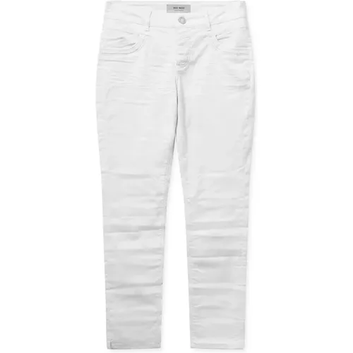 Embroidered High-Rise Jeans , female, Sizes: W27 - MOS MOSH - Modalova