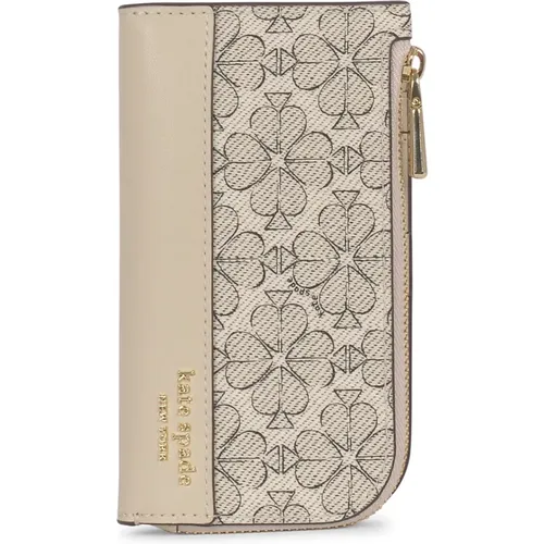 Flower Coated Canvas Bifold Wallet , female, Sizes: ONE SIZE - Kate Spade - Modalova