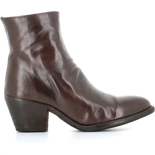 Leather Zipper Boots , female, Sizes: 4 1/2 UK - Officine Creative - Modalova