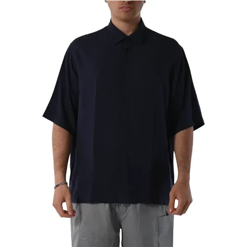 Front Button Viscose Shirt , male, Sizes: M, 2XL, XL, L, S - Armani Exchange - Modalova