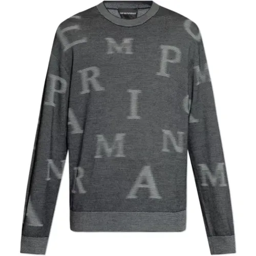 Bedruckter Pullover , Herren, Größe: L - Emporio Armani - Modalova