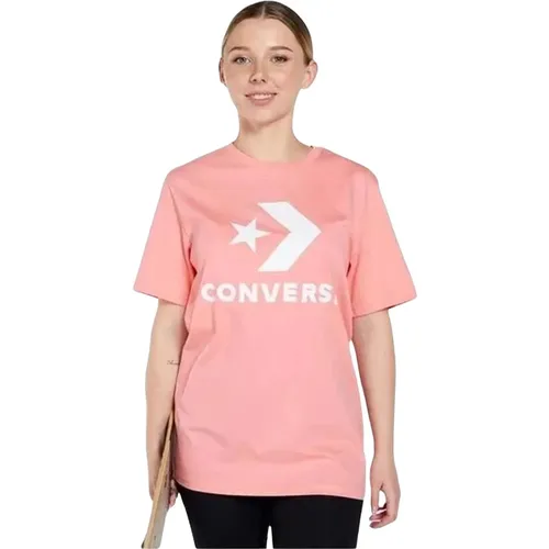 Stand Fit Logo Star Chevron T-shirt , Damen, Größe: S - Converse - Modalova