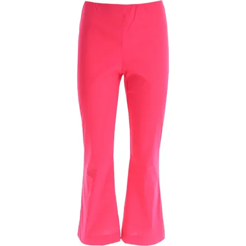 Fuchsia Straight Trousers , female, Sizes: M - Liviana Conti - Modalova