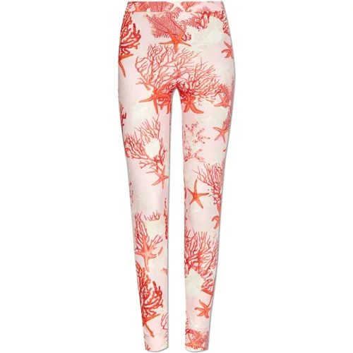 Leggings with Barocco Sea print , female, Sizes: XS - Versace - Modalova