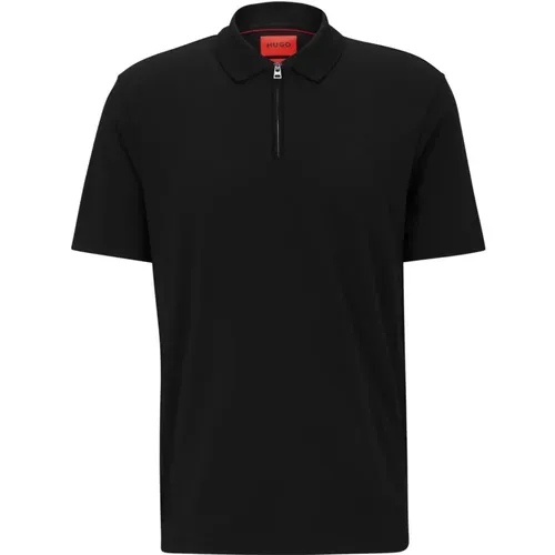 Polo-Shirt aus Baumwoll-Mix mit Reißverschluss , Herren, Größe: 2XL - Hugo Boss - Modalova