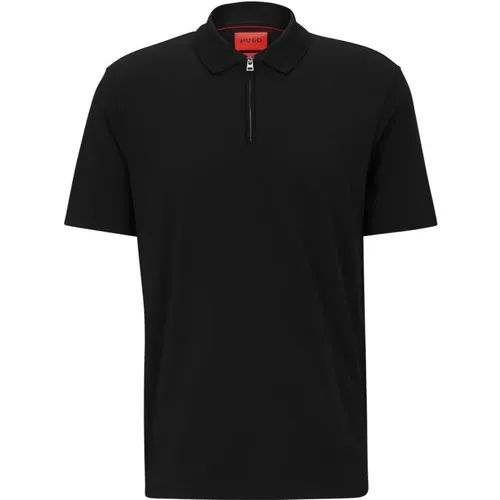 Polo-Shirt aus Baumwoll-Mix mit Reißverschluss , Herren, Größe: M - Hugo Boss - Modalova