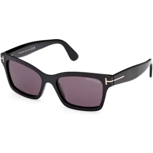 Schwarze Rauchglas-Sonnenbrille , unisex, Größe: 54 MM - Tom Ford - Modalova