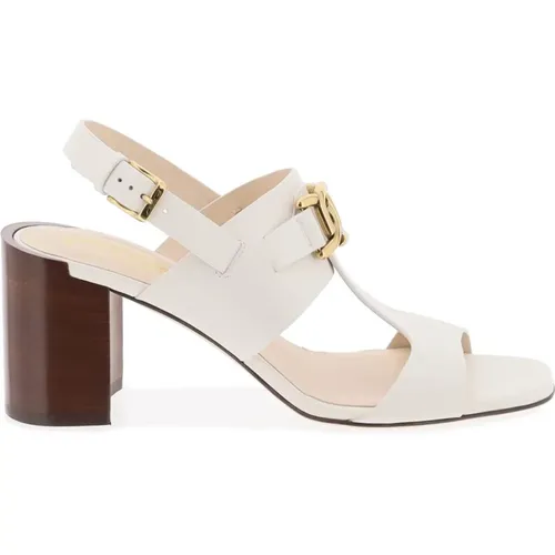 Kate Ledersandalen mit Goldener Kette , Damen, Größe: 37 EU - TOD'S - Modalova