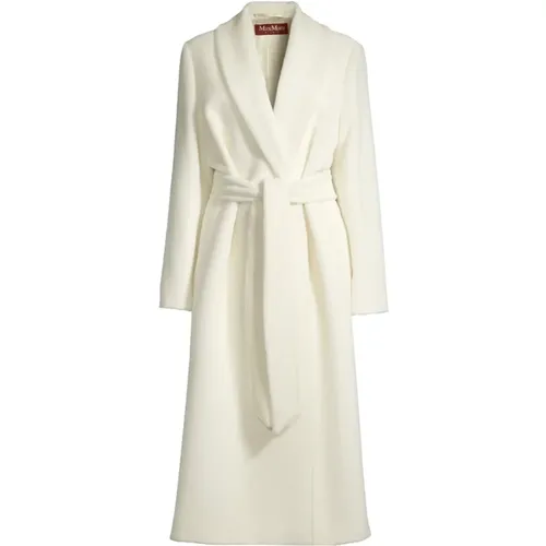 Alpaca Wool Coat with Belt , female, Sizes: 2XS - Max Mara Studio - Modalova