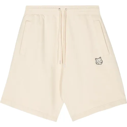 Bold FOX Head Patch Oversize JOG Shorts , male, Sizes: L, M, XL, S - Maison Kitsuné - Modalova