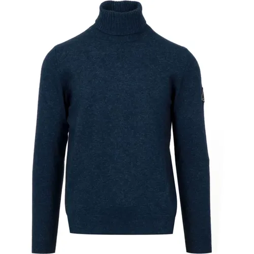 Denim Sweaters mit Wollmischung Rollkragen , Herren, Größe: L - Roy Roger's - Modalova