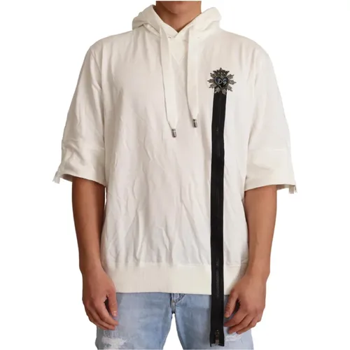 Limited Edition Hooded Sweater , male, Sizes: L, M - Dolce & Gabbana - Modalova