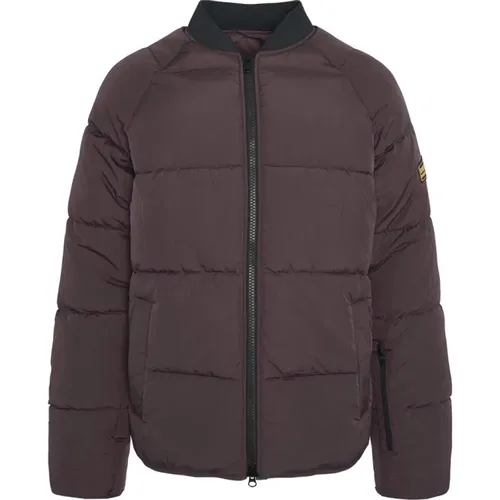 Quilted Jacket Zip Fastening Logo , male, Sizes: L - Barbour - Modalova