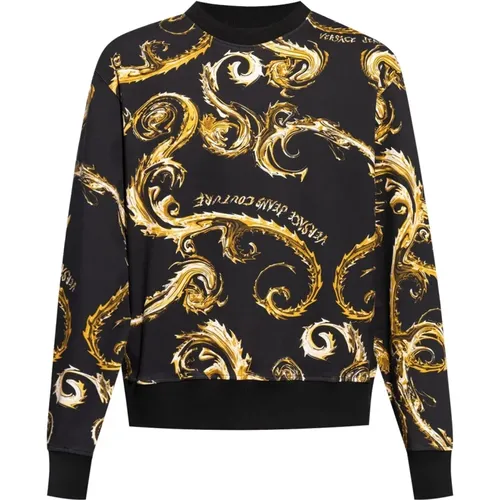 Black Sweater with ***cv , male, Sizes: M, L, XL, S - Versace Jeans Couture - Modalova