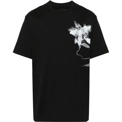 Schwarzes T-Shirt mit Grafikdruck , Herren, Größe: S - Y-3 - Modalova