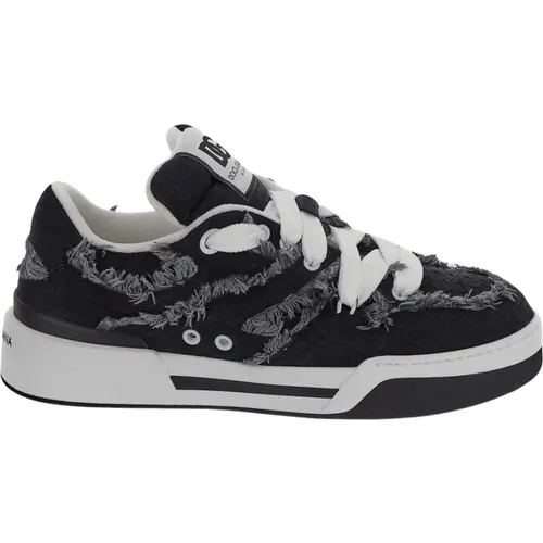 New Roma Denim Sneakers , male, Sizes: 7 1/2 UK, 9 1/2 UK, 7 UK, 9 UK, 8 1/2 UK, 6 UK, 5 UK, 10 1/2 UK - Dolce & Gabbana - Modalova