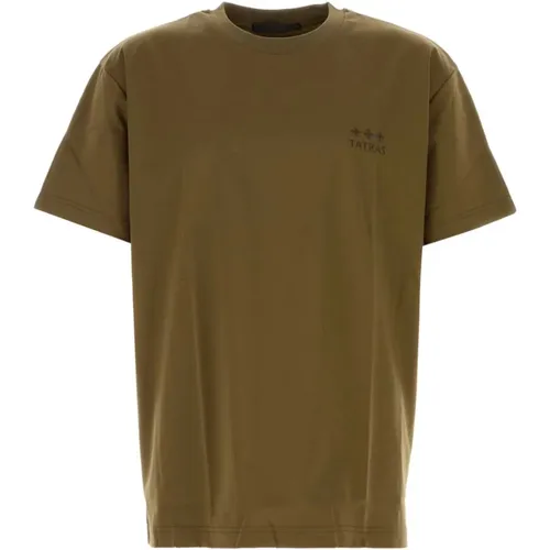 Militärgrünes Baumwoll-T-Shirt , Herren, Größe: S - Tatras - Modalova