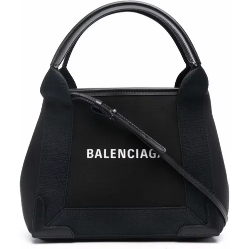 Cabas Tote Bag with Leather Trim , female, Sizes: ONE SIZE - Balenciaga - Modalova