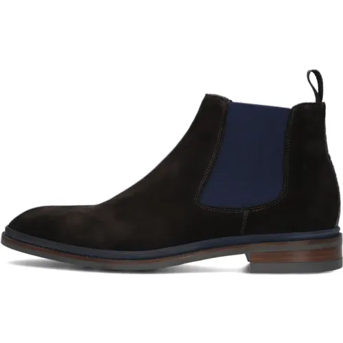 Cognac Suede Chelsea Boots Stylischer Komfort , Herren, Größe: 48 EU - GIORGIO - Modalova